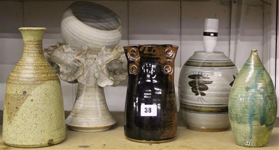 5 items of Studio pottery